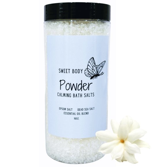 Baby Powder Calming Scented Bath Soak, Epsom Salt, Dead Sea Salt - Picture 2 of 2